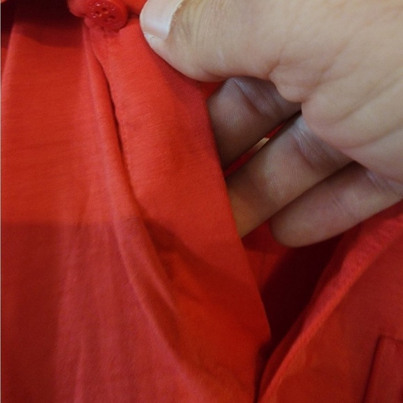 Vintage 70s Adidas Trefoil Polo Spellout pocket Large red - Picture 5 of 7